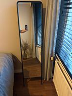 Passpiegel metaal - zwart - 132x37.5x46 cm, Huis en Inrichting, Woonaccessoires | Spiegels, Ophalen, Minder dan 50 cm, 100 tot 150 cm