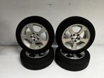 Saab 9-3 Winterset Lichtmetalen velgen met winterbanden 205/, Ophalen, Gebruikt, 16 inch, Banden en Velgen