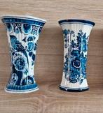 Antieke vazen delfts blauw 2x vaas antiek bloemenvaas, Ophalen of Verzenden