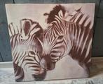 Mooi Canvasdoek met Zebra 's, Ophalen