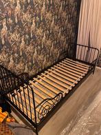 Meegroeibed bed Minnen IKEA metaal zwart, Huis en Inrichting, Slaapkamer | Bedden, 80 cm, Gebruikt, Metaal, Zwart