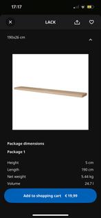 Nieuwe Lack plank 190x26 - ongeopend!, Huis en Inrichting, Woonaccessoires | Wandplanken en Boekenplanken, Ophalen, Nieuw