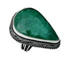 zilver Ring met Smaragd edelsteen, Sieraden, Tassen en Uiterlijk, Ringen, Verzenden, Nieuw, 17 tot 18, Dame of Heer