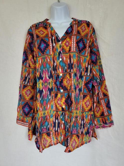 Mooie fleurige blouse mt 44, Kleding | Dames, Blouses en Tunieken, Zo goed als nieuw, Maat 42/44 (L), Ophalen of Verzenden