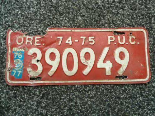 Kentekenplaat licenseplate Oregon Public Utility Commission, Verzamelen, Automerken, Motoren en Formule 1, Gebruikt, Auto's, Ophalen of Verzenden