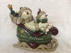 Vrolijk kerst beeld.    23 cm hoog, Ophalen of Verzenden, Zo goed als nieuw