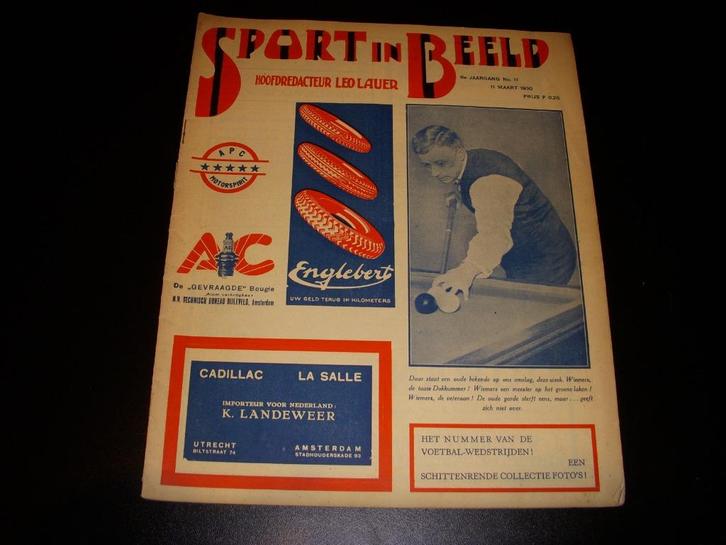 Sport in Beeld maart 1930 Voetbal Wedstrijden, Verzamelen, Sportartikelen en Voetbal, Gebruikt, Boek of Tijdschrift, Ajax, Ophalen of Verzenden