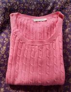 Marie Lund, dunne roze katoenen trui, ingebreide kabel, mt S, Kleding | Dames, Ophalen of Verzenden, Roze, Maat 36 (S), Marie Lund