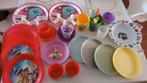 Plastic borden, bekers voor kinderen, Ophalen, Gebruikt