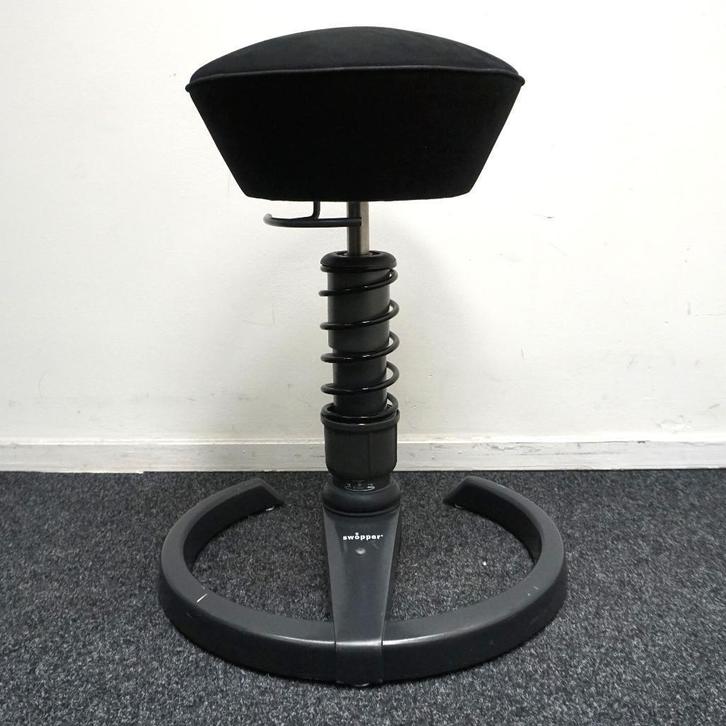 Aeris Swopper Classic Kruk | Balans Kruk | Vast | Zwart, Huis en Inrichting, Bureaustoelen, Gebruikt, Bureaukruk, Zwart, Ergonomisch