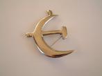 vintage broche hamer en sikkel zilverkleurig, Ophalen of Verzenden