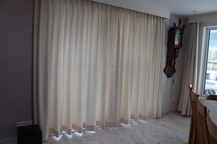 Gordijnen - 12 stuks, Huis en Inrichting, Stoffering | Gordijnen en Lamellen, Gebruikt, 200 cm of meer, 200 cm of meer, Crème