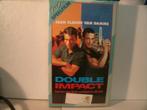 vhs 198b double impact, Cd's en Dvd's, Vanaf 16 jaar, Ophalen of Verzenden, Zo goed als nieuw, Actie en Avontuur