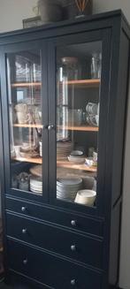 Hemnes ikea vitrinekast zwart, Ophalen, Gebruikt, 25 tot 50 cm, 50 tot 100 cm