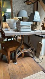 Eetkamer tafel met eikenblad | stoer onderstel, Huis en Inrichting, Tafels | Eettafels, Ophalen, Eikenhout, Nieuw, 50 tot 100 cm