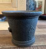 Vijzel antiek gietijzer decoratie H. 15 cm. Diam 17.5 cm, Antiek en Kunst, Ophalen of Verzenden