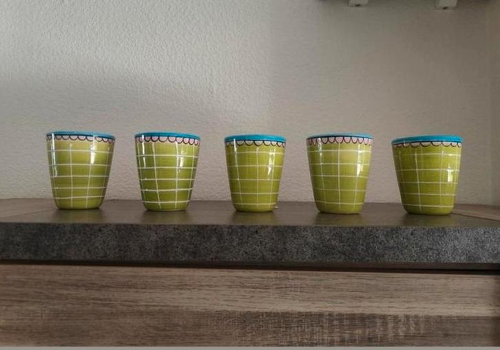 Blond Amsterdam Grote Bekers 350ML Uni Servies Groen, Huis en Inrichting, Keuken | Servies, Nieuw, Kop(pen) en/of Schotel(s), Blond Amsterdam