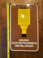 Emaille bord Erkend Elektrotechnisch Installateur, Ophalen of Verzenden