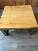 Salontafel Goossens teak/rvs 71x71x39, Huis en Inrichting, Tafels | Salontafels, 50 tot 100 cm, Zo goed als nieuw, Minder dan 50 cm