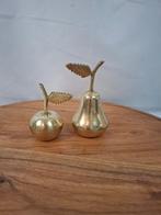 Vintage Messing Peper en Zout Stel Appel en Peer, Ophalen of Verzenden