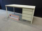 Oldscool bureau / degelijke werktafel met ladeblok 150x80cm, Ophalen, Gebruikt, Drentea, Nb
