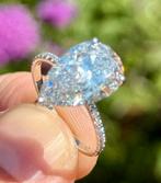Gouden ring met VS1 diamant 5.24ct! certificaat nieuw! 17mm, Wit, Nieuw, Ophalen of Verzenden, 17 tot 18