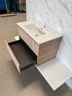 Badkamermeubel 80cm - Grey Oak- keramische wastafel, Nieuw, Minder dan 100 cm, Wastafelkast, 25 tot 50 cm