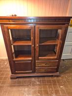 Houten kast met glazen deuren - mist 1 ruit, Huis en Inrichting, Gebruikt, 100 tot 150 cm, Glas, Klassiek