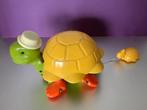 Fischer Price, schildpad met kleintje en speeldoosje, Ophalen of Verzenden, Gebruikt, Duw- of Trekspeelgoed, Met geluid