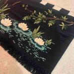 Wandkleed geborduurde waterlelies + lisdodde  127/85, Gebruikt, Etten-Leur, DJT@dejuistetoon.eu, Ophalen of Verzenden