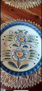 Claudio Bernini Vintage wandbord Blue Floral, Italiaans., Ophalen of Verzenden