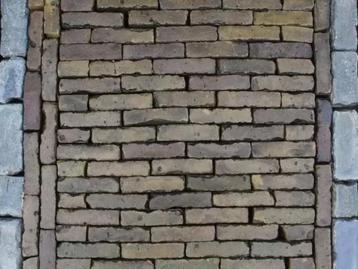 Oud gebakken klinkers, bronzen waaltjes beschikbaar voor biedingen