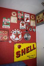 Vintage garage deco USA oldtimer shell texaco, Ophalen of Verzenden, Gebruikt, Reclamebord