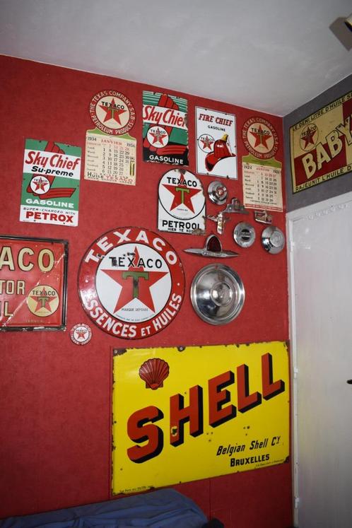 Vintage garage deco USA oldtimer shell texaco, Verzamelen, Merken en Reclamevoorwerpen, Gebruikt, Reclamebord, Ophalen of Verzenden