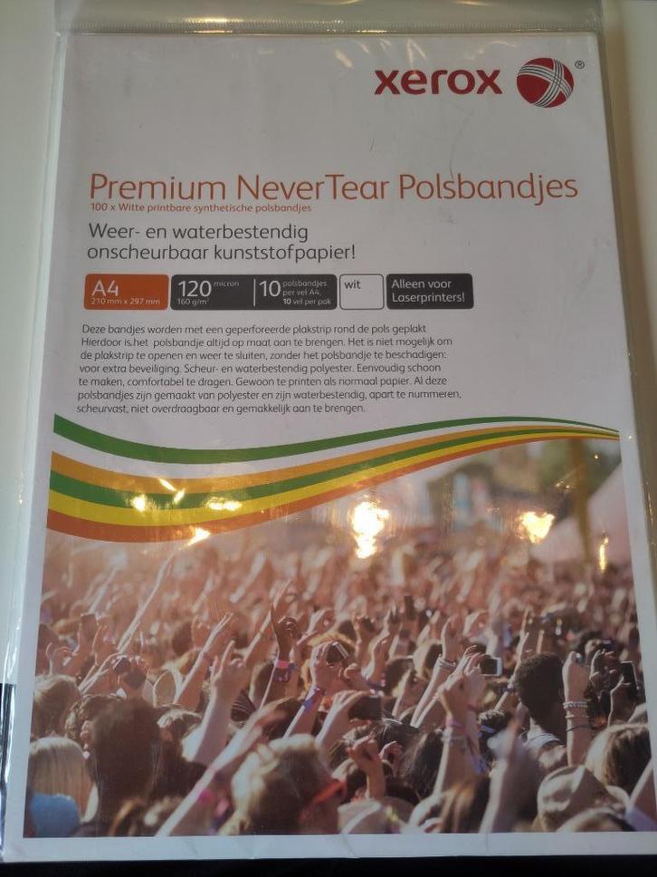bedrukbare festival polsbandjes, Diversen, Papierwaren, Nieuw, Ophalen of Verzenden