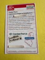 Center Parcs 2-persoonscottages en hotelkamers, Tickets en Kaartjes, Kortingen en Cadeaubonnen, Drie personen of meer, Kortingsbon