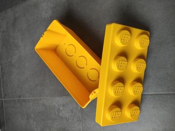 3x lego opbergbak - 2x klein geel/groen - 1x groot groen beschikbaar voor biedingen