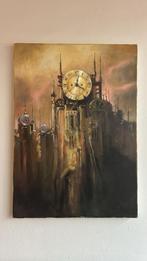 schilderij olieverf canvas, Antiek en Kunst, Ophalen of Verzenden