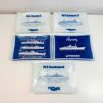 5 Vintage maritieme asbakken van cruiseschepen, D, Gebruiksvoorwerp, Nieuw, Motorboot of Zeilboot
