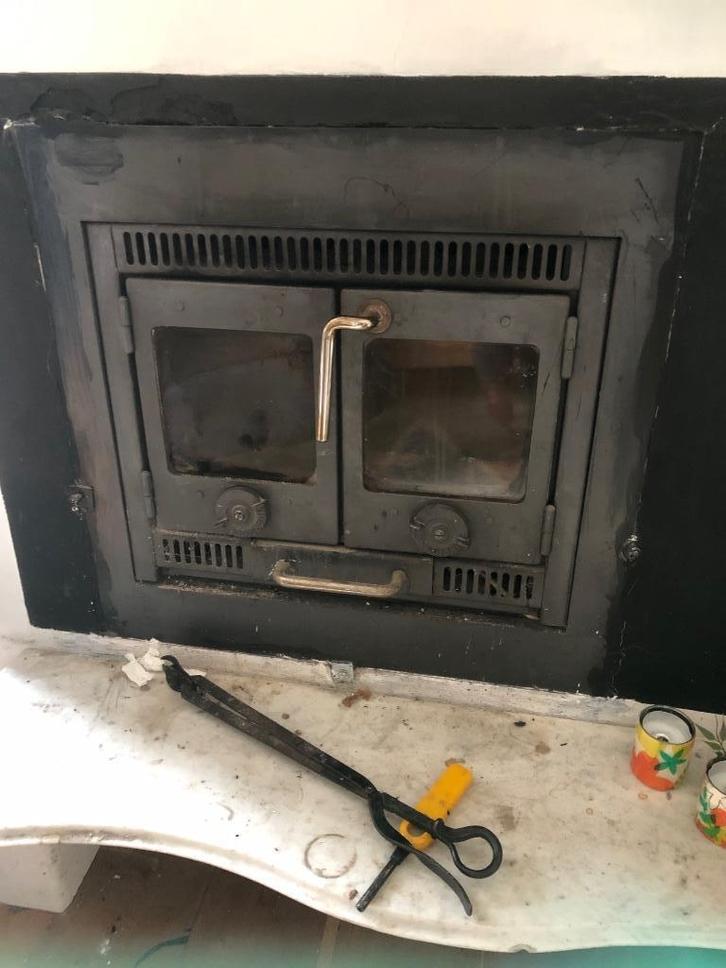 Houtkachel inbouw, Huis en Inrichting, Kachels, Gebruikt, Inbouw, Houtkachel, Hout, Ophalen