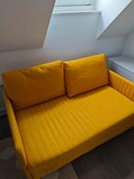 Gele tweepersoons slaapbank 2x120cm, 150 tot 200 cm, Tweepersoons, 75 tot 100 cm, Ophalen of Verzenden