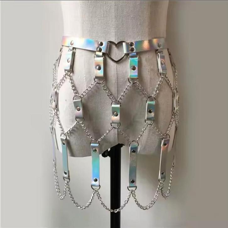 Glimmende, neplederen rok, Kleding | Dames, Carnavalskleding en Feestkleding, Zo goed als nieuw, Ophalen of Verzenden