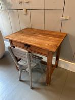 Houten kleuter bureau met lade, Huis en Inrichting, Ophalen, Gebruikt, Bureau