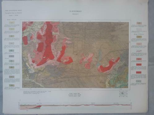 57 / Geologische kaart Coevorden -  Koevorden, Boeken, Atlassen en Landkaarten, Zo goed als nieuw, Landkaart, Nederland, 1800 tot 2000