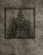 Metalen wanddecoratie met bomen, Ophalen of Verzenden, Zo goed als nieuw