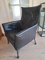 Montis Charly zwart leer, Huis en Inrichting, Ophalen, Gebruikt, 50 tot 75 cm, Leer