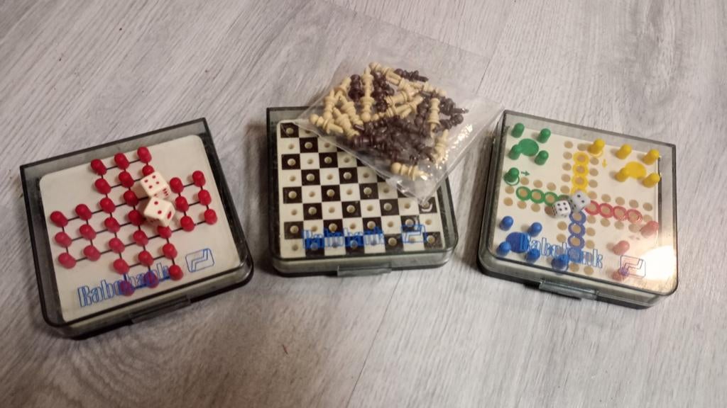 Vintagr Rabobank Reisspellen, z.g.a.n., Hobby en Vrije tijd, Gezelschapsspellen | Bordspellen, Ophalen of Verzenden, Zo goed als nieuw