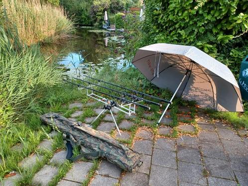 complete ultimate karperset., Watersport en Boten, Hengelsport | Algemeen, Zo goed als nieuw, Ophalen