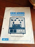 Akai gx 286 gebruiksaanwijzing, Audio, Tv en Foto, Bandrecorders, Ophalen of Verzenden