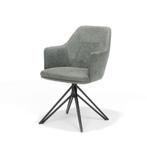 Armstoel Calvin draaivoet stof soft groen | Webshop, Huis en Inrichting, Modern design, Overige kleuren, Nieuw, Ophalen of Verzenden